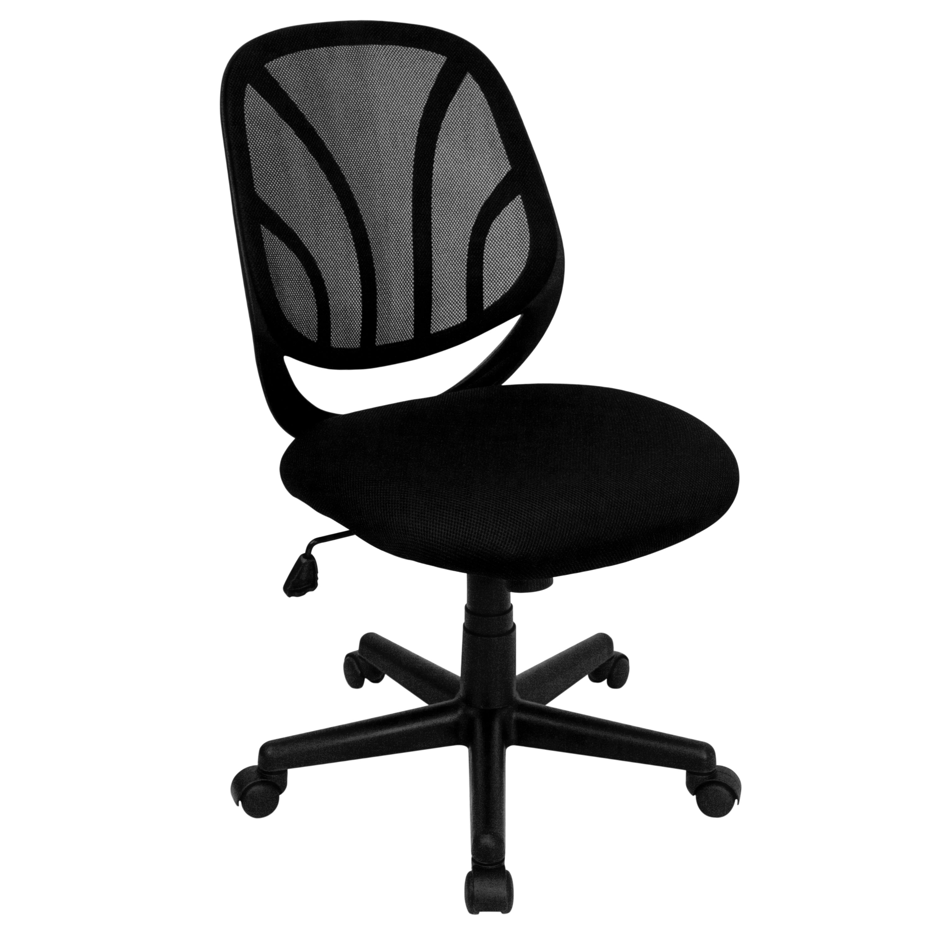 Y-GO Office Chair Mid-Back Black Mesh Swivel Task Office Chair