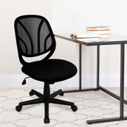 Y-GO Office Chair Mid-Back Black Mesh Swivel Task Office Chair