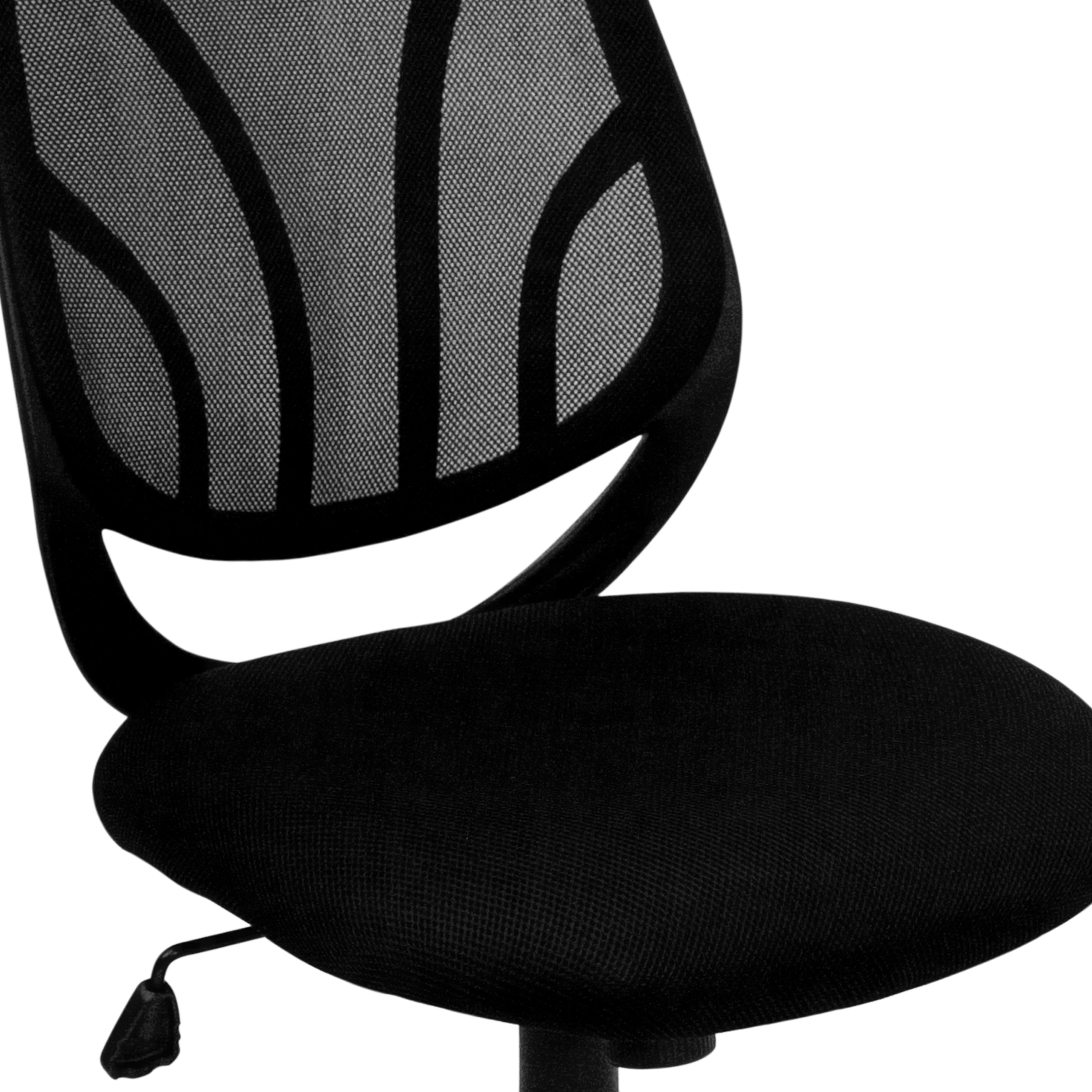 Y-GO Office Chair Mid-Back Black Mesh Swivel Task Office Chair