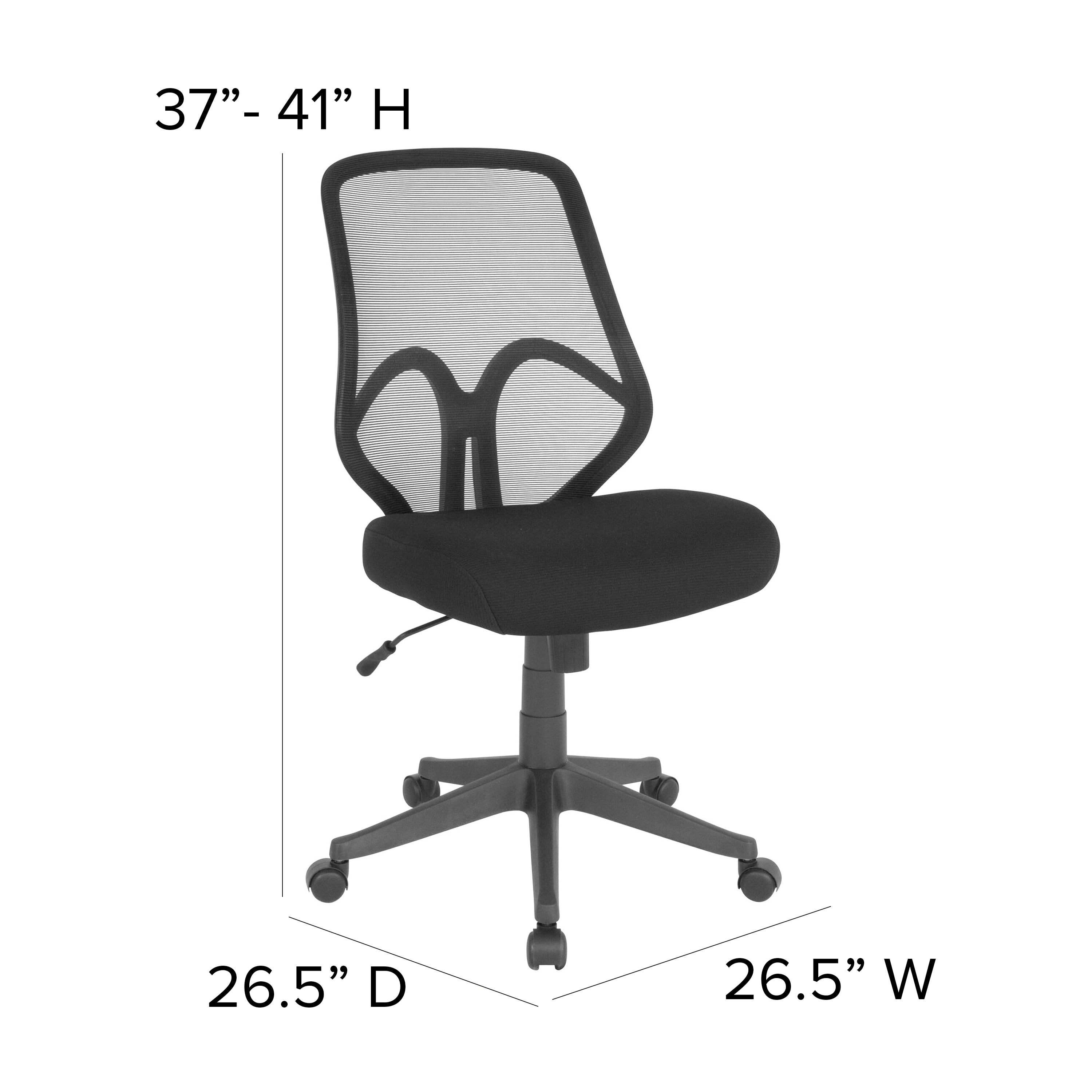 Salerno Series High Back Black Mesh Office Chair