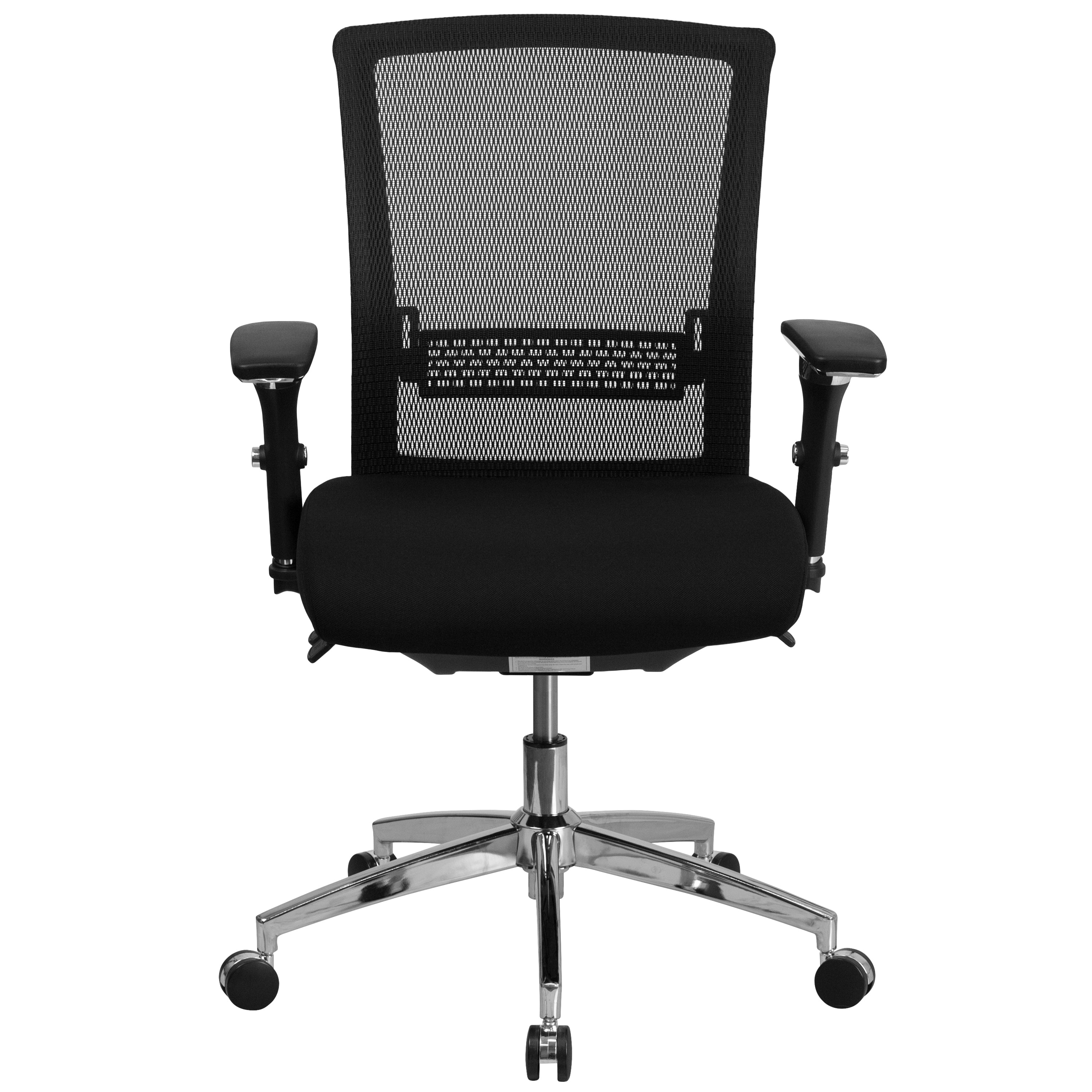 HERCULES Series 24/7 Intensive Use 300 lb. Rated Black Mesh Multifunction Ergonomic Office Chair with Seat Slider