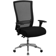 HERCULES Series 24/7 Intensive Use 300 lb. Rated Black Mesh Multifunction Ergonomic Office Chair with Seat Slider