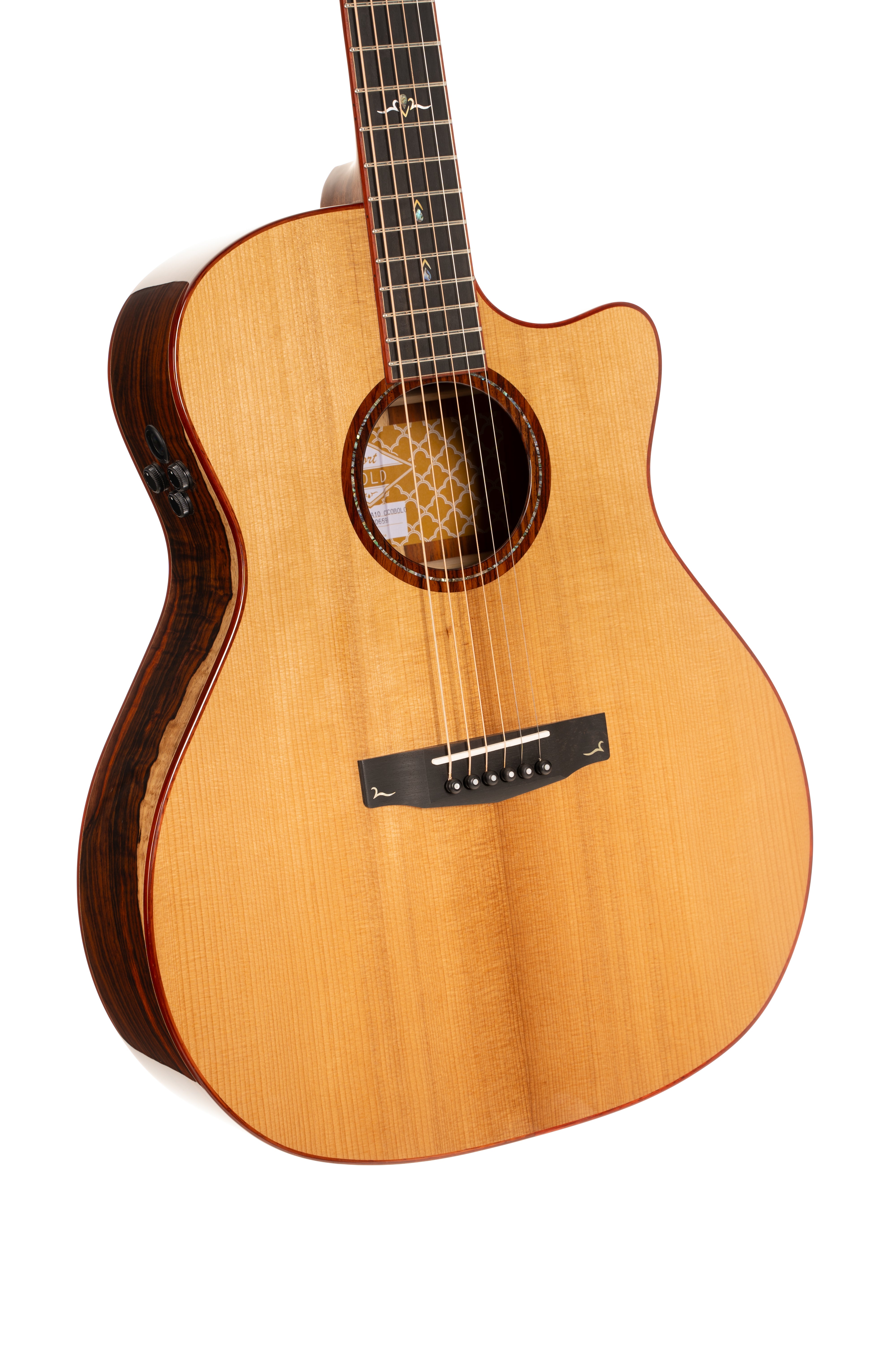 Cort GOLDA10 Gold Series A10 Cocobolo Grand Auditorium Acoustic Electric Guitar