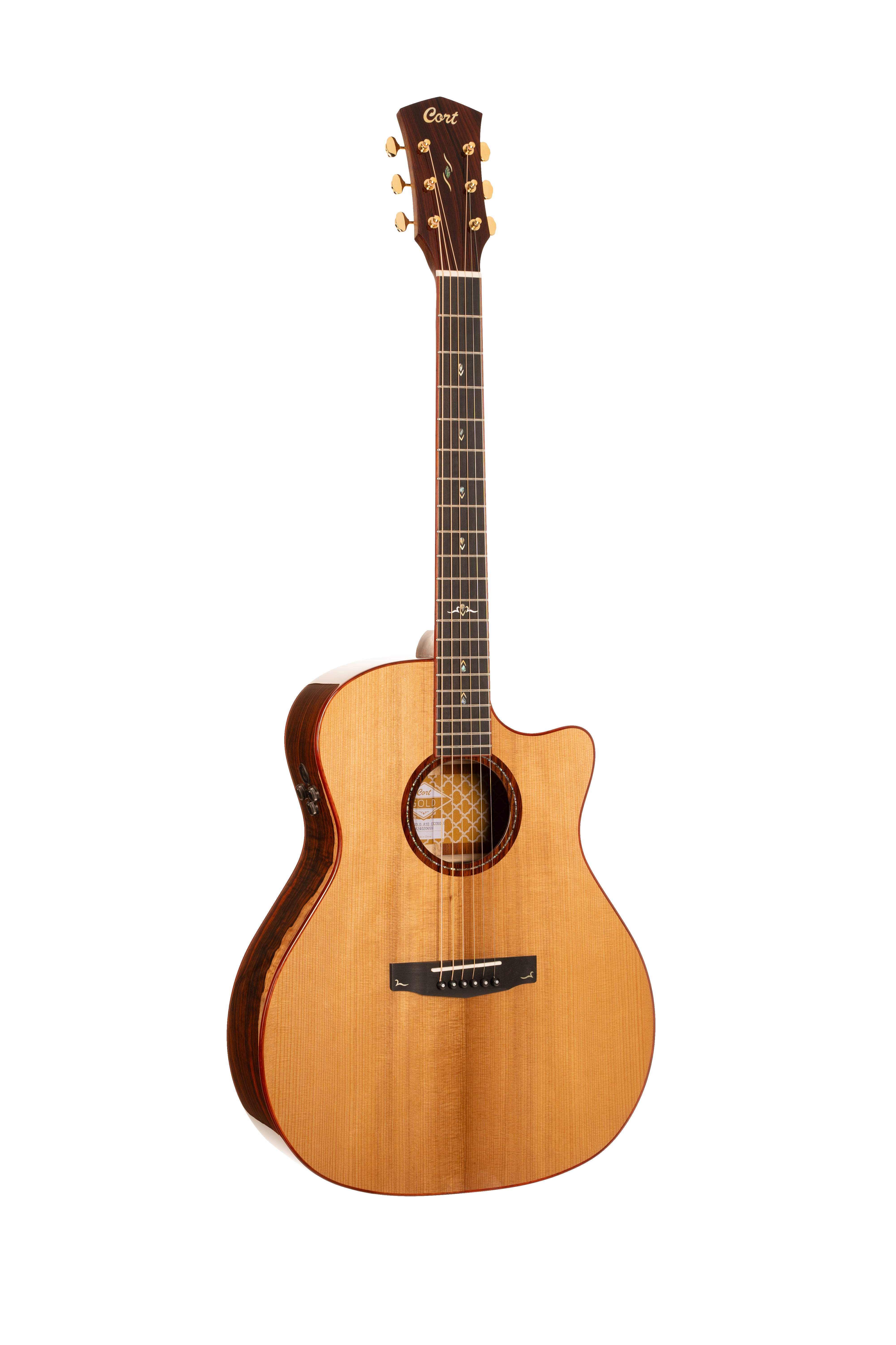 Cort GOLDA10 Gold Series A10 Cocobolo Grand Auditorium Acoustic Electric Guitar
