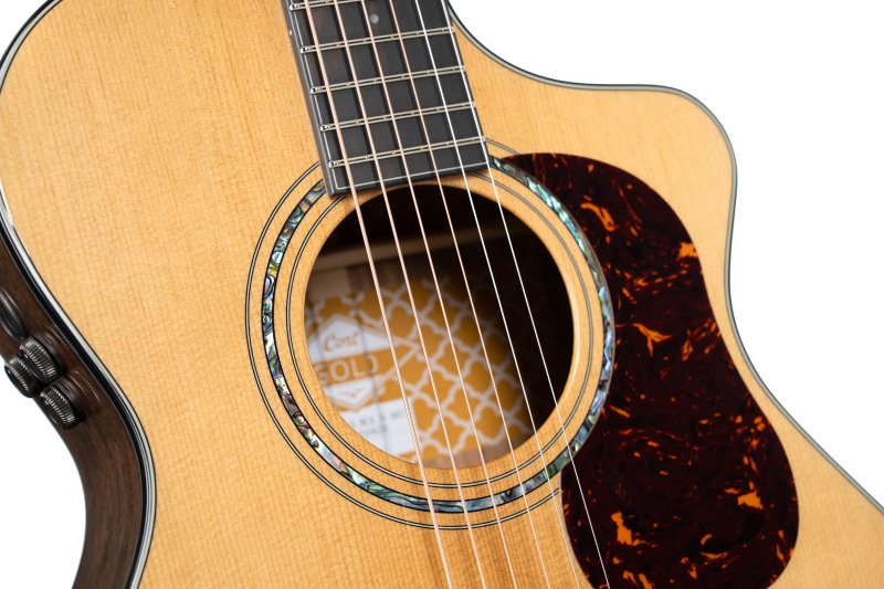 Cort Gold MC6 Ovangkol Acoustic-Electric Guitar W/ Premium Gig-Bag, Natural Gloss