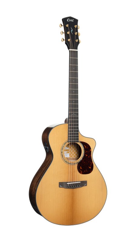 Cort Gold MC6 Ovangkol Acoustic-Electric Guitar W/ Premium Gig-Bag, Natural Gloss