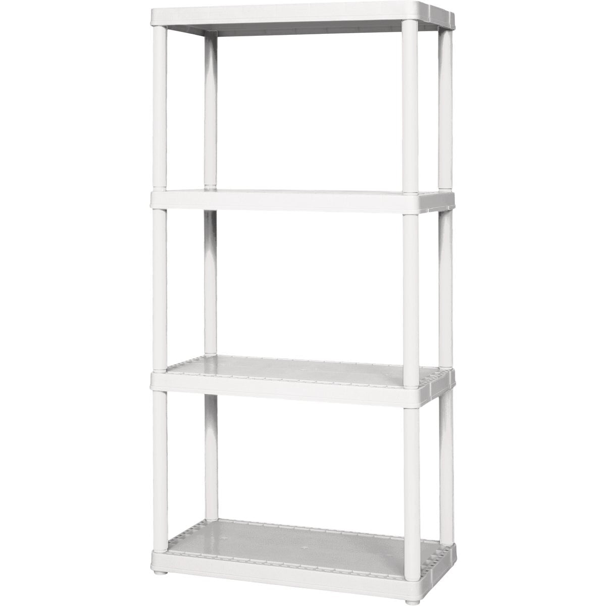 Gracious Living 4 Shelf Light Duty White Solid Unit