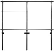 NPS® Back Guardrail for 18" x 24" Tapered Risers, Frame Color: Black