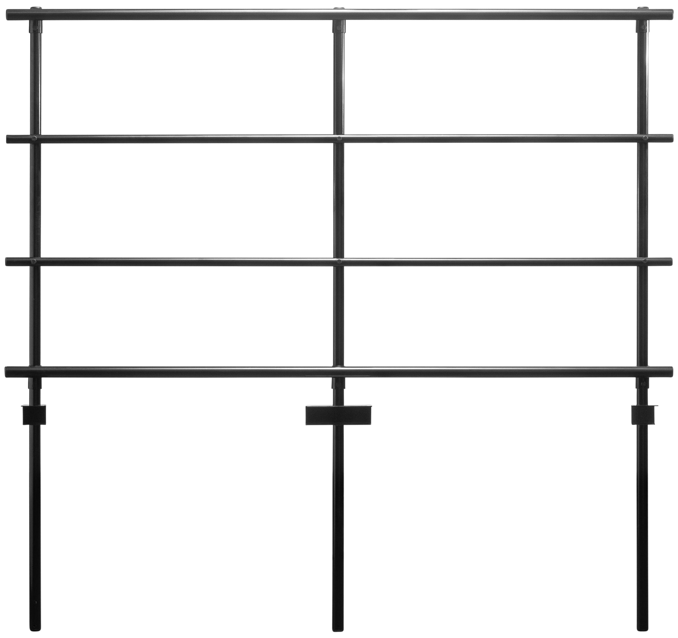 NPS® Back Guardrail for 18" x 24" Tapered Risers, Frame Color: Black