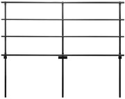 NPS® Back Guardrail for 18" x 32" Straight Risers, Frame Color: Black