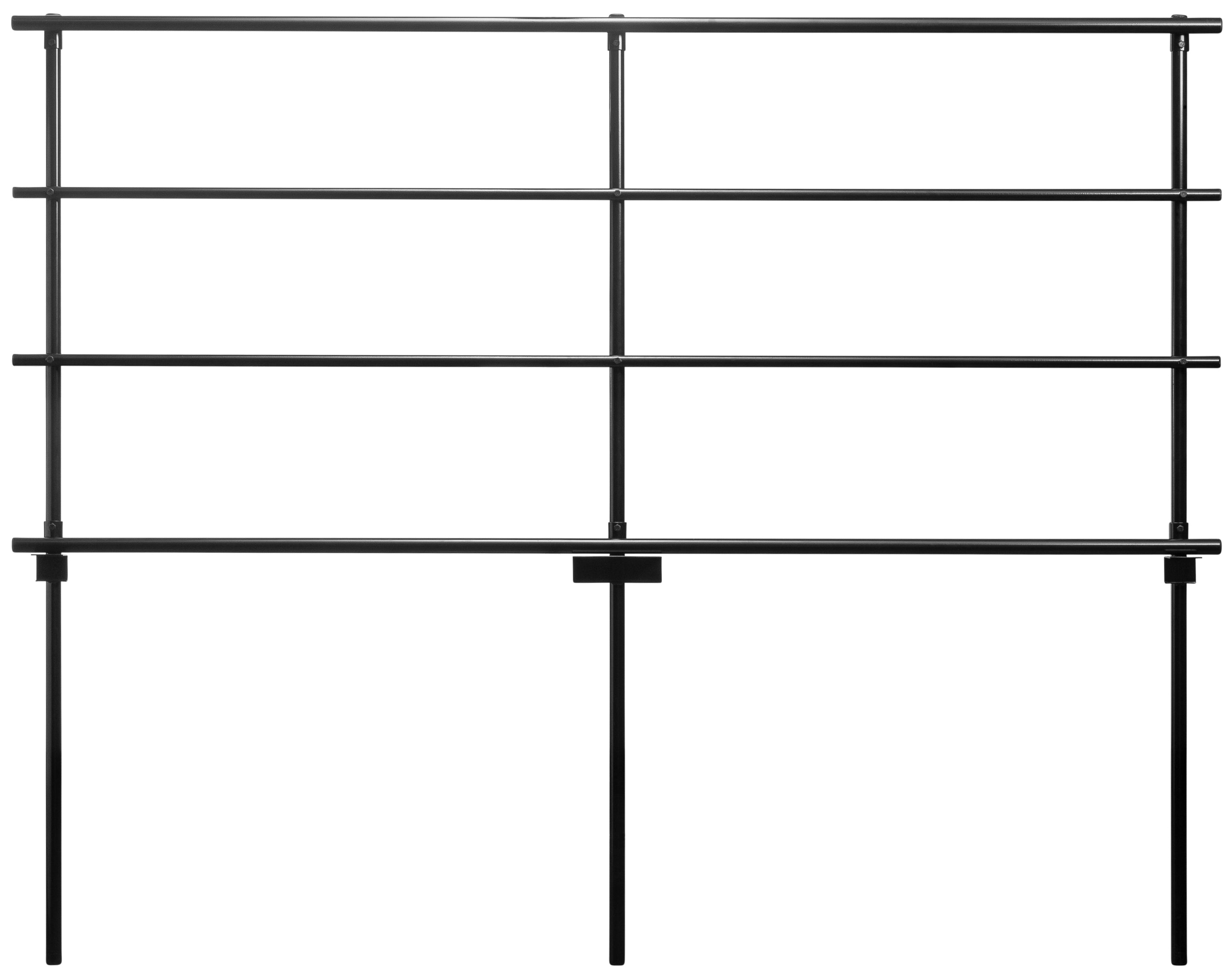 NPS® Back Guardrail for 18" x 32" Straight Risers, Frame Color: Black