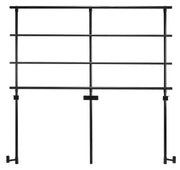 NPS® Back Guardrail for 18" x 32" Tapered Risers, Frame Color: Black