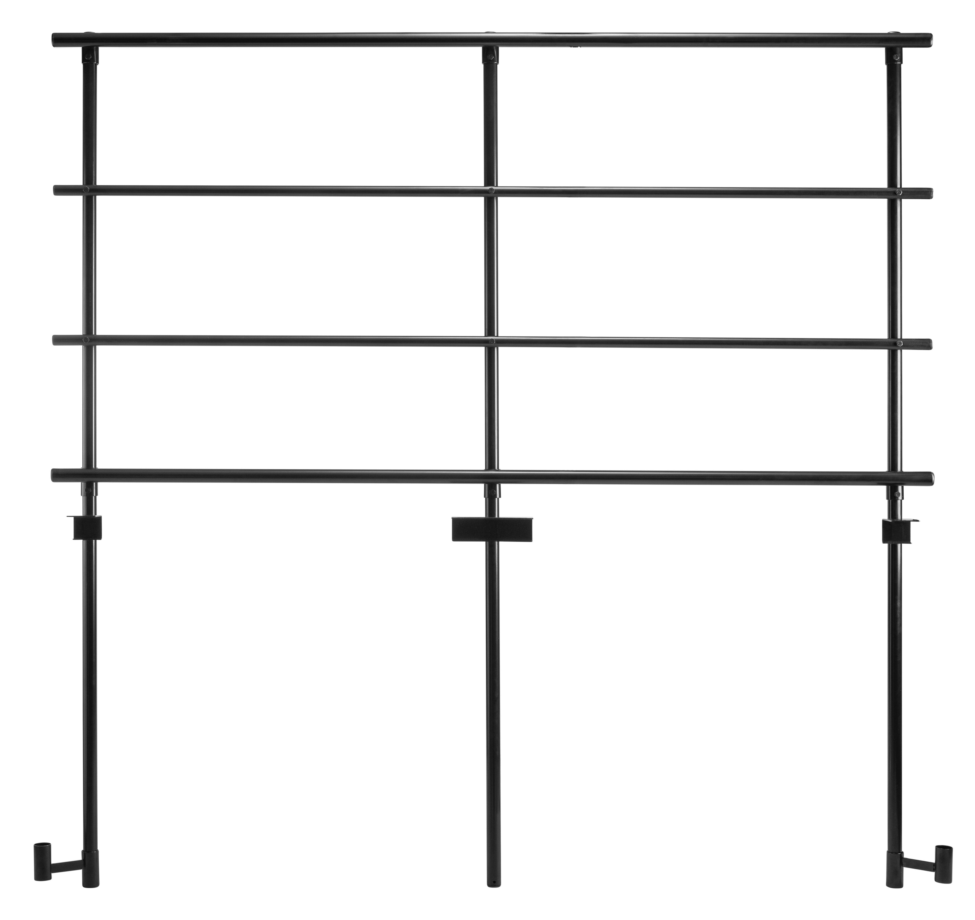 NPS® Back Guardrail for 18" x 32" Tapered Risers, Frame Color: Black