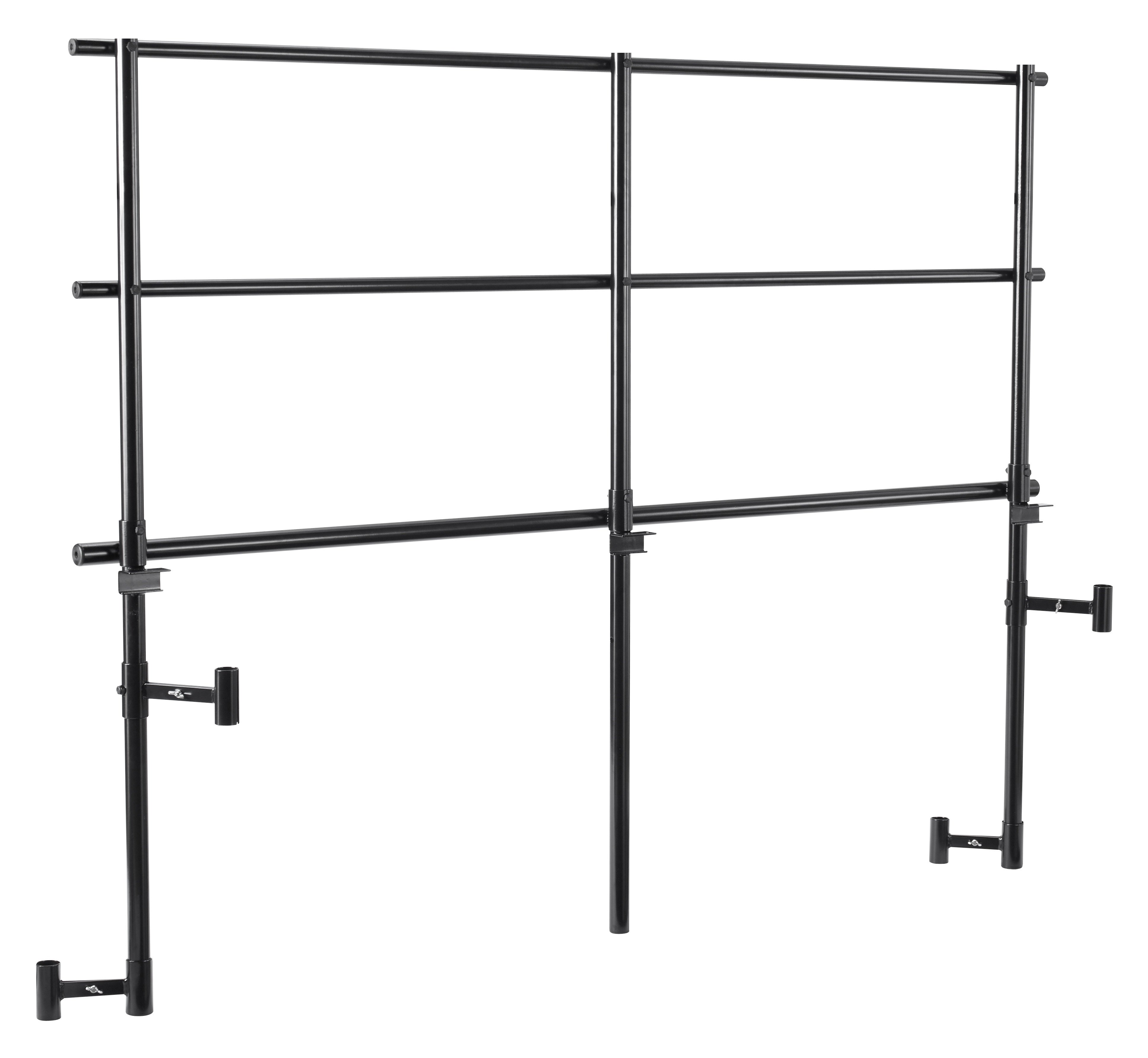 NPS® Back Guardrail for 3 Level TransPort Riser, Frame Color: Black