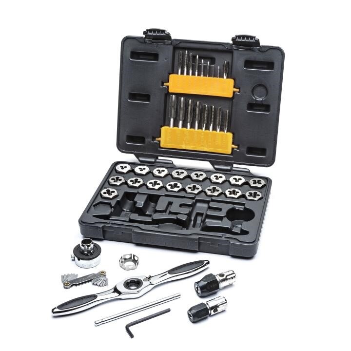 3886 Gearwrench, Tap & Die Set, 12 Inch OAL, 3 Inch OAH, 7 Inch OAW, 40 Piece