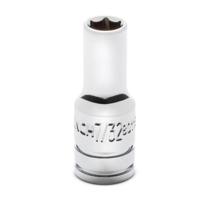 80116S-06 Gearwrench, Socket, 1/4 Inch Drive, 6 Point, 7/32 Inch, Alloy Steel