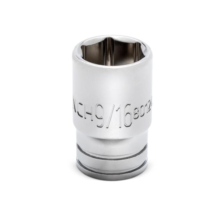 80124S-06 Gearwrench, Socket, 1/4 Inch Drive, 6 Point, 9/16 Inch, Alloy Steel