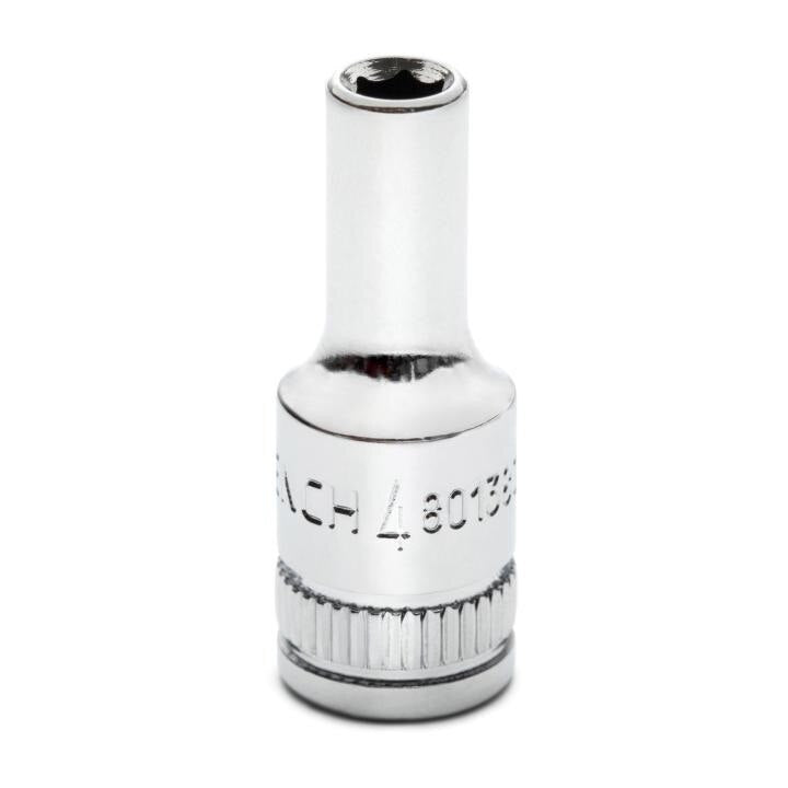 80138S-06 Gearwrench, Socket, 1/4 Inch Drive, 6 Point, 4 MM, Full Polish Chrome