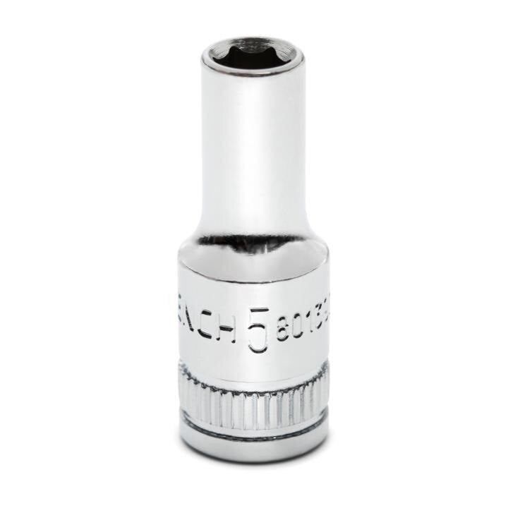80139S-06 Gearwrench, Socket, 1/4 Inch Drive, 6 Point, 5 MM, Full Polish Chrome