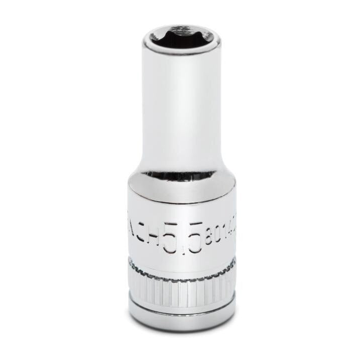 80140S-06 Gearwrench, Socket, 1/4 Inch Drive, 6 Point, 5.5 MM, Alloy Steel