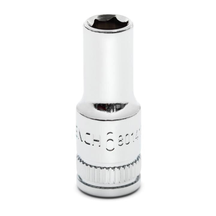 80141S-06 Gearwrench, Socket, 1/4 Inch Drive, 6 Point, 6 MM, Full Polish Chrome