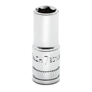 80142S-06 Gearwrench, Socket, 1/4 Inch Drive, 6 Point, 7 MM, Full Polish Chrome