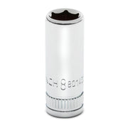 80143S-06 Gearwrench, Socket, 1/4 Inch Drive, 6 Point, 8 MM, Full Polish Chrome