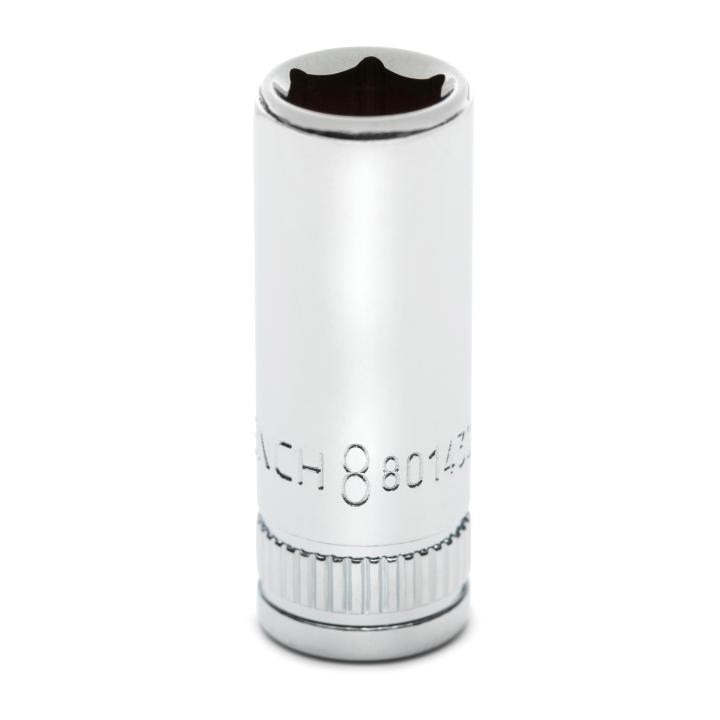 80143S-06 Gearwrench, Socket, 1/4 Inch Drive, 6 Point, 8 MM, Full Polish Chrome