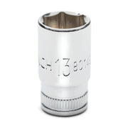 80148S-06 Gearwrench, Socket, 1/4 Inch Drive, 6 Point, 13 MM, Alloy Steel, 13MM