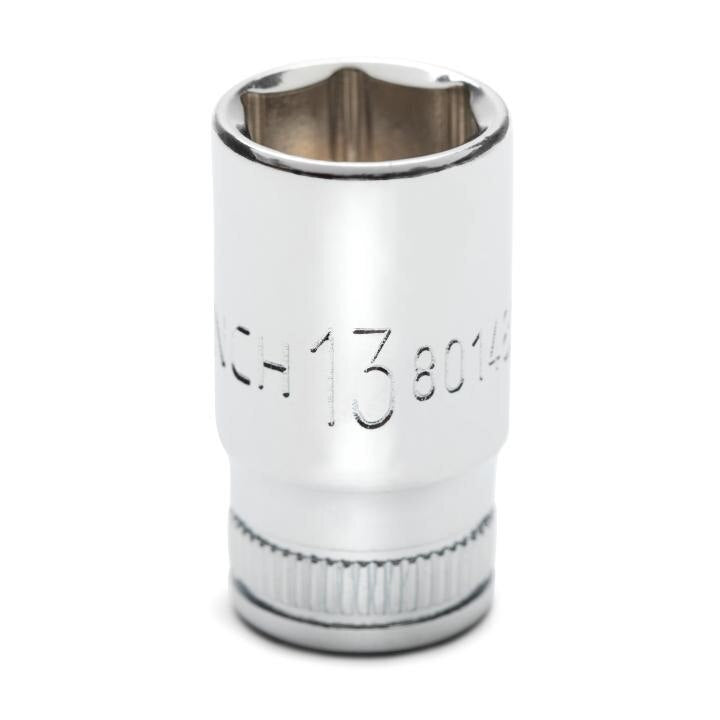 80148S-06 Gearwrench, Socket, 1/4 Inch Drive, 6 Point, 13 MM, Alloy Steel, 13MM