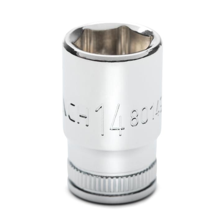 80149S-06 Gearwrench, Socket, 1/4 Inch Drive, 6 Point, 14 MM, Alloy Steel, 14MM