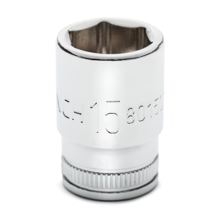 80150S-06 Gearwrench, Socket, 1/4 Inch Drive, 6 Point, 15 MM, Alloy Steel, 15MM