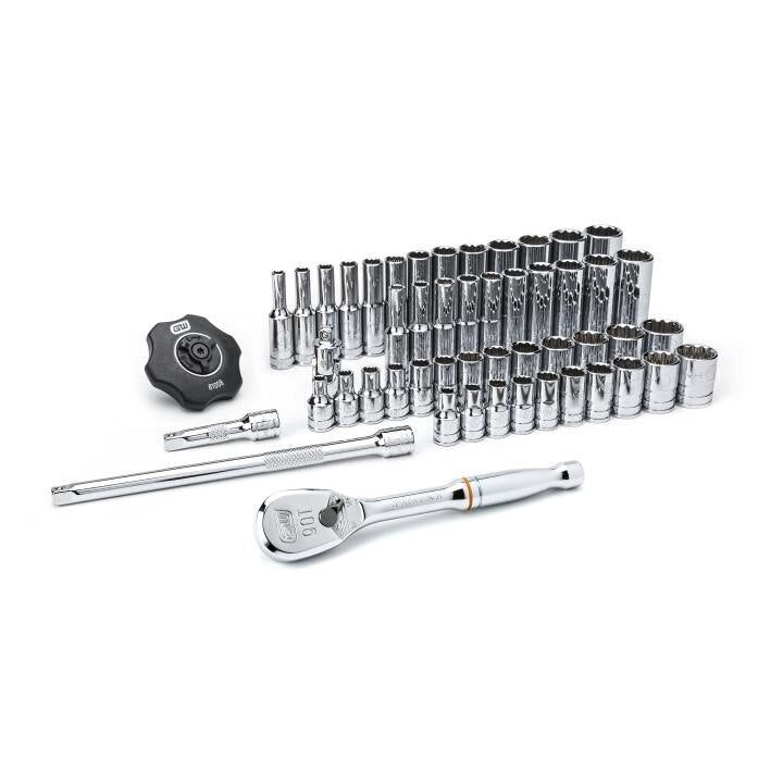 80301 Gearwrench, Mechanics Tool Set, 1/4 Inch Drive Tang, 12 Point, Alloy Steel