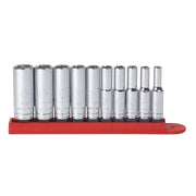 80305 Gearwrench, Socket Set, 1/4 Inch Drive, 6 Point, 9/16 Inch, Deep, 10 Pc