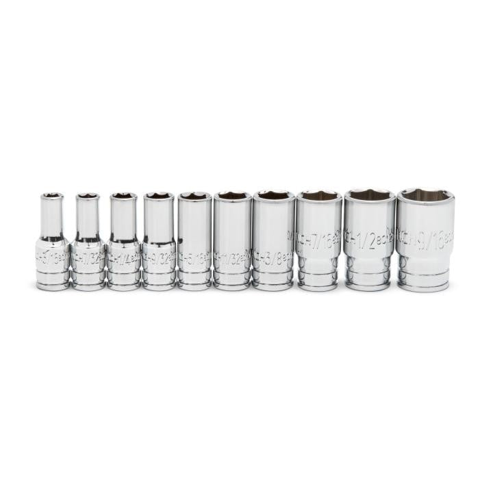 80305S-06 Gearwrench, Socket Set, 1/4 Inch Drive, 6 Point, 9/16 Inch, 10 Pc, SAE