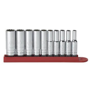 80309D Gearwrench, Socket Set, 1/4 Inch Drive, 12 Point, 9/16 Inch, Deep, 10 Pc