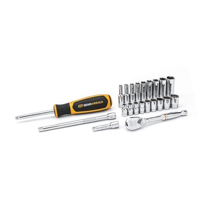 80325 Gearwrench, Mechanics Tool Set, 1/4 Inch Drive Tang, 6 & 12 Point, SAE