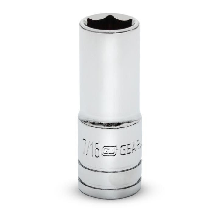 80366S-06 Gearwrench, Socket, 3/8 Inch Drive, 6 Point, 7/16 Inch, Alloy Steel