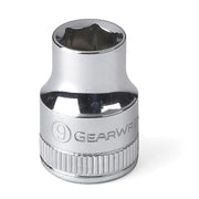 80377 Gearwrench, Socket, 3/8 Inch Drive, 6 Point, 9 MM, Full Polish Chrome, 9MM