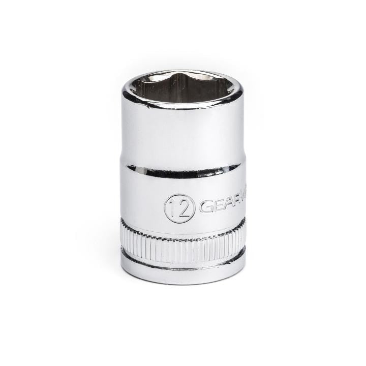 80380 Gearwrench, Socket, 3/8 Inch Drive, 6 Point, 12 MM, Full Polish Chrome