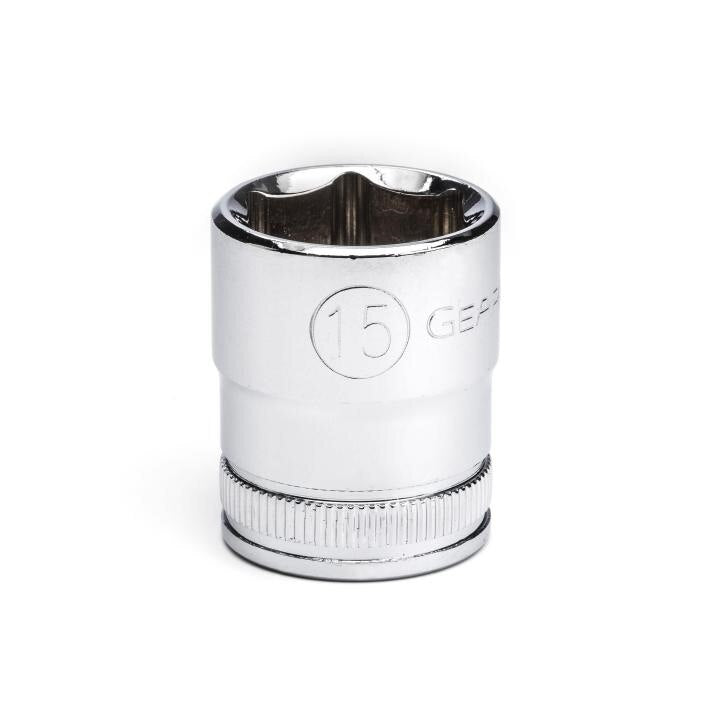 80383 Gearwrench, Socket, 3/8 Inch Drive, 6 Point, 15 MM, Full Polish Chrome