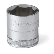 80385 Gearwrench, Socket, 3/8 Inch Drive, 6 Point, 17 MM, Full Polish Chrome