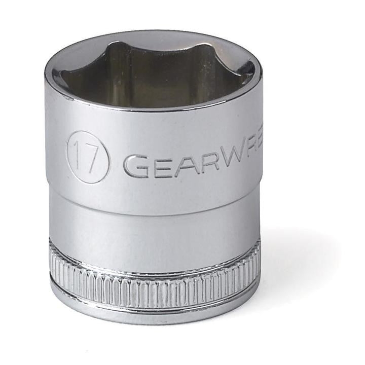 80385 Gearwrench, Socket, 3/8 Inch Drive, 6 Point, 17 MM, Full Polish Chrome