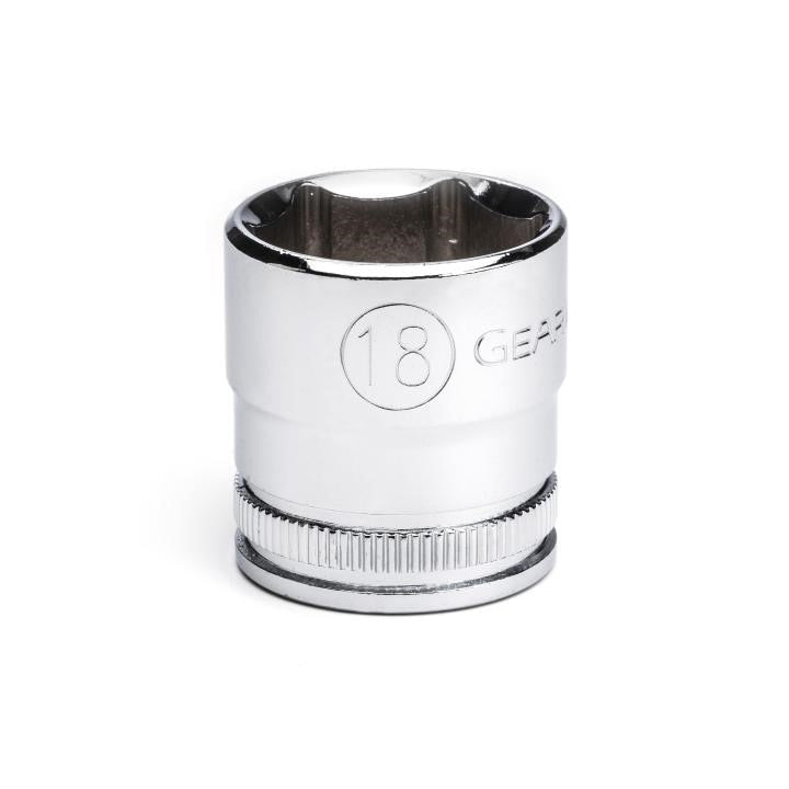 80386 Gearwrench, Socket, 3/8 Inch Drive, 6 Point, 18 MM, Full Polish Chrome