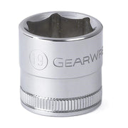 80387 Gearwrench, Socket, 3/8 Inch Drive, 6 Point, 19 MM, Full Polish Chrome
