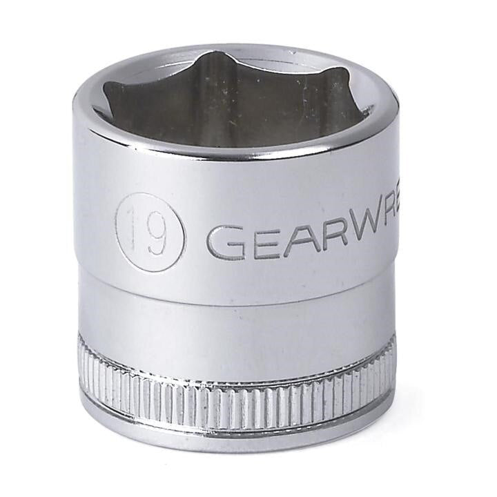 80387 Gearwrench, Socket, 3/8 Inch Drive, 6 Point, 19 MM, Full Polish Chrome