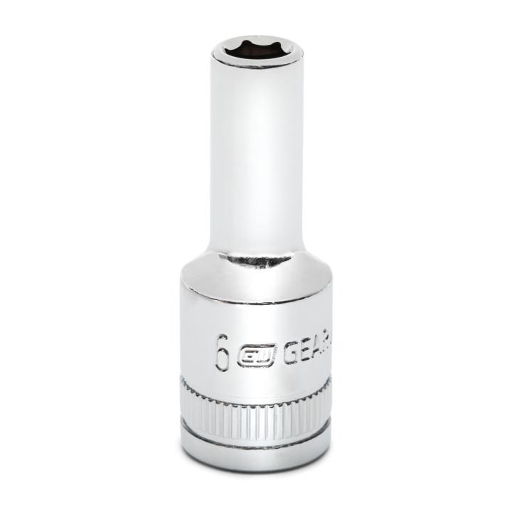80388S-06 Gearwrench, Socket, 3/8 Inch Drive, 6 Point, 6 MM, Full Polish Chrome