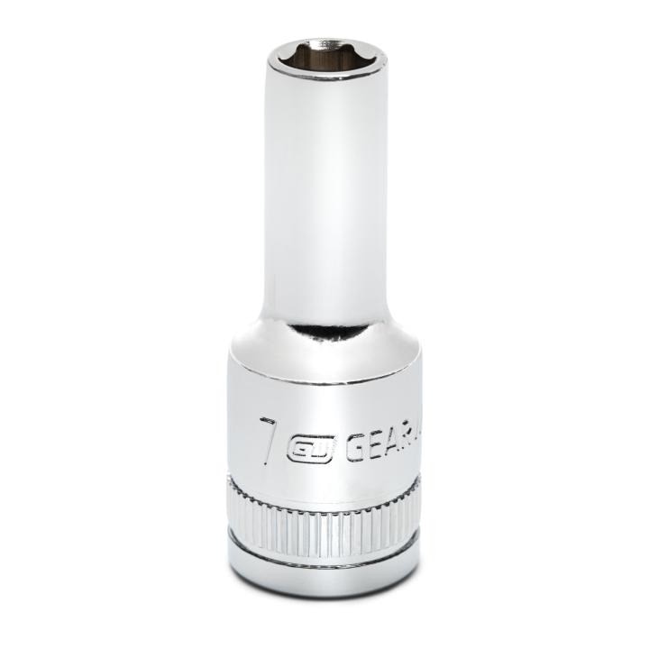 80389S-06 Gearwrench, Socket, 3/8 Inch Drive, 6 Point, 7 MM, Full Polish Chrome