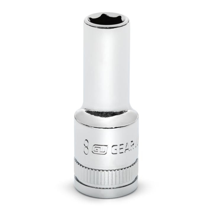 80390S-06 Gearwrench, Socket, 3/8 Inch Drive, 6 Point, 8 MM, Full Polish Chrome