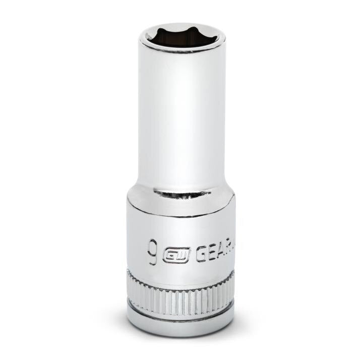 80391S-06 Gearwrench, Socket, 3/8 Inch Drive, 6 Point, 9 MM, Full Polish Chrome